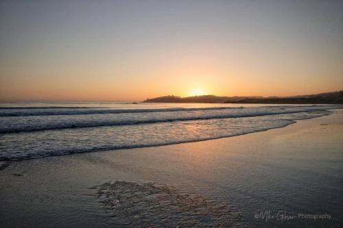Carmel beach after sunset 18x12 mg