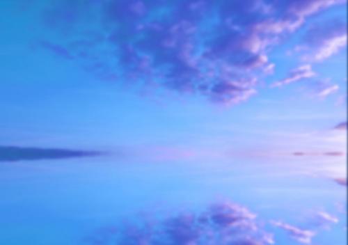 Glorious sunrise blue purple clouds false horizon reflection BLURRED 2  WIP