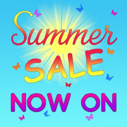 Summer Sale now On butterflies square