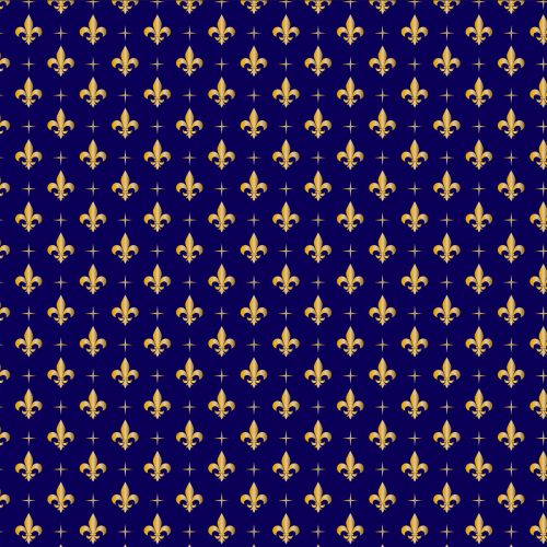 gold Fleur de lis pattern on blue FOR MGW